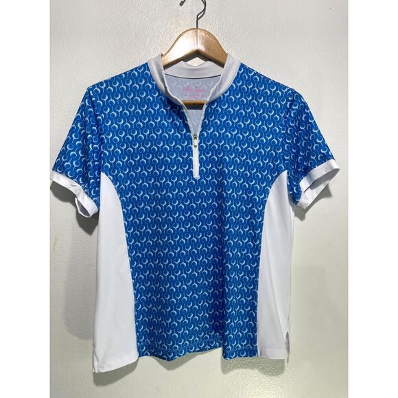 Lilly green Tops - Lilly Green performance polo shirt golf short sleeve summer sport blue women Lp